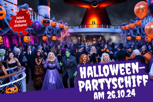 Halloween 2024 auf dem Partyschiff in Hamburg